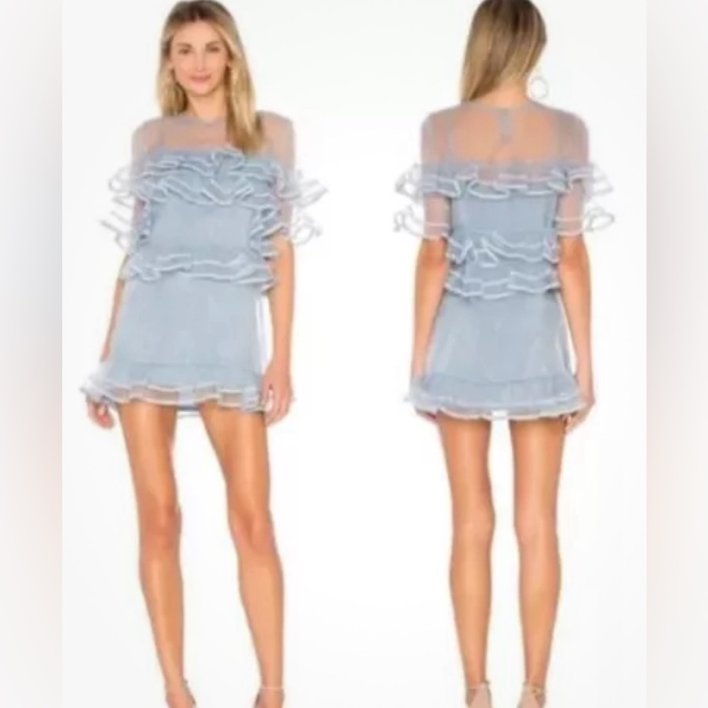 Tularosa Wyatt Micro Dress in Vintage Blue Size XS